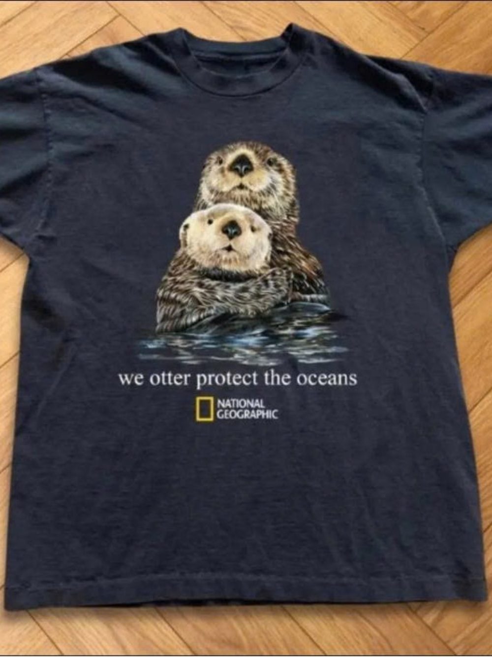 Navy Blue National Geographic Otter Graphic Tee